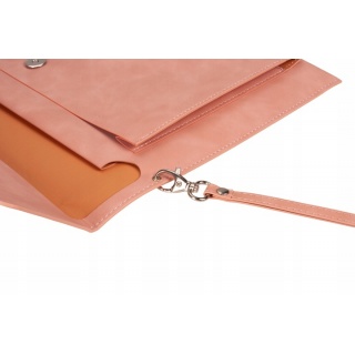 TECZKA A4 Z KIESZONKĄ NUBUK R&Oacute;ŻOWA, Teczki kopertowe, Organizacja dokument&oacute;w