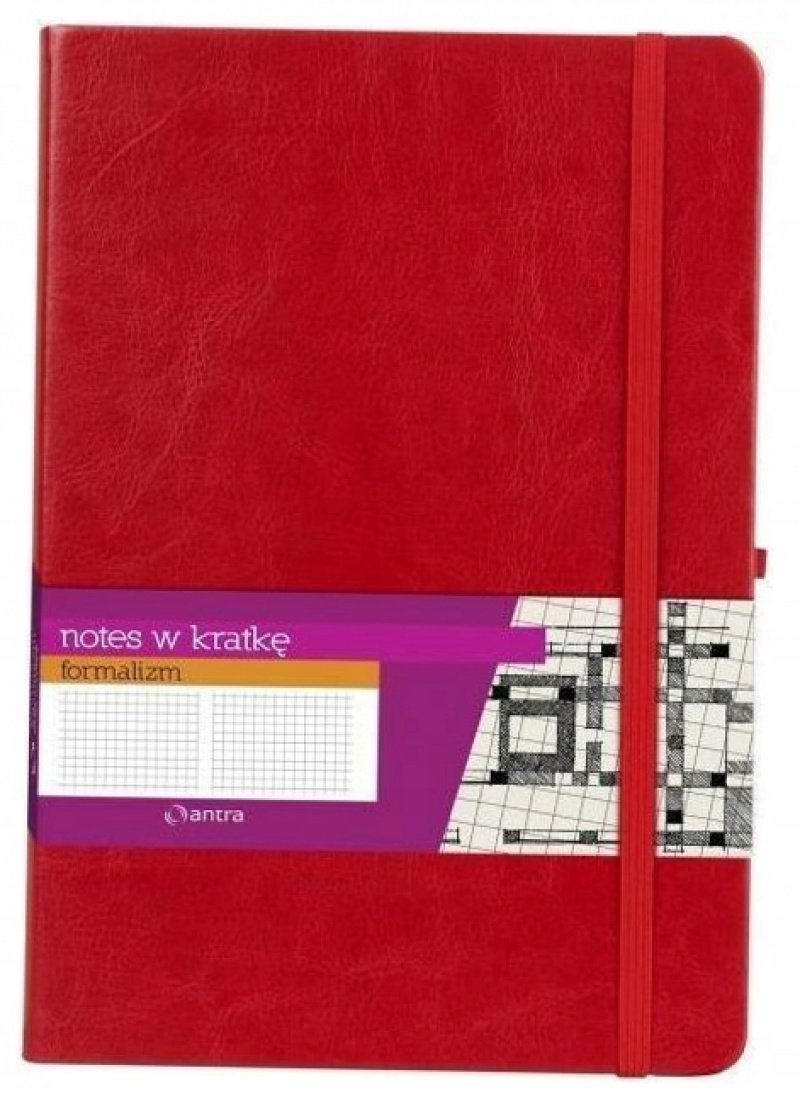 NOTES A4 FORMALIZM KRATKA CZERWONY, Notesy szkolne, Zeszyty i bloki