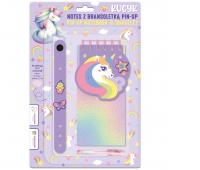 WYPRZEDAŻ NOTES Z BRANSOLETKĄ PIN-UP KUCYK, Notesy szkolne, Zeszyty i bloki