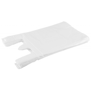 Reklam&oacute;wka SARANTIS, HDPE, standard, 28/7/48 cm, 9 mikr., 200 szt., biała, Woreczki i torby foliowe, Artykuły higieniczne i dozowniki