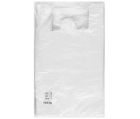 Plastic bag SARANTIS, basic, HDPE 25/6/45 cm, 11 mikrons., 180 pcs, white