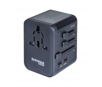 Travel adapter DONAU TRAVEL 521, black