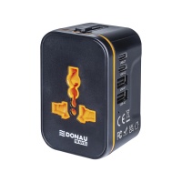 Travel adapter DONAU TRAVEL 205, black