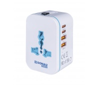 Travel adapter DONAU TRAVEL 205, white