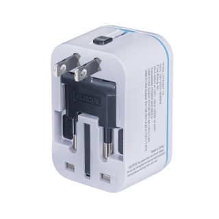 Adapter podr&oacute;żny DONAU TRAVEL 205, szybkie ładowanie, biały, Przedłużacze, listwy, zasilacze, UPSy, Urządzenia i maszyny biurowe