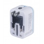 Travel adapter DONAU TRAVEL 205, white