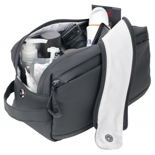 Kosmetyczka TROIKA Black Washbag2, wodoodporna, czarna, Ekskluzywne, Gadżety