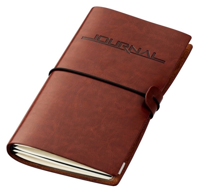 Notatnik TROIKA Travel Journal, brązowy, Notatniki, Zeszyty i bloki