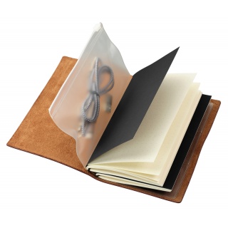 Notatnik TROIKA Travel Journal, brązowy, Notatniki, Zeszyty i bloki