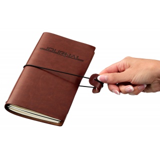 Notatnik TROIKA Travel Journal, brązowy, Notatniki, Zeszyty i bloki