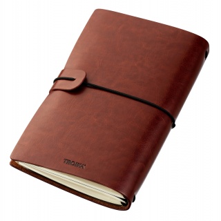 Notatnik TROIKA Travel Journal, brązowy, Notatniki, Zeszyty i bloki