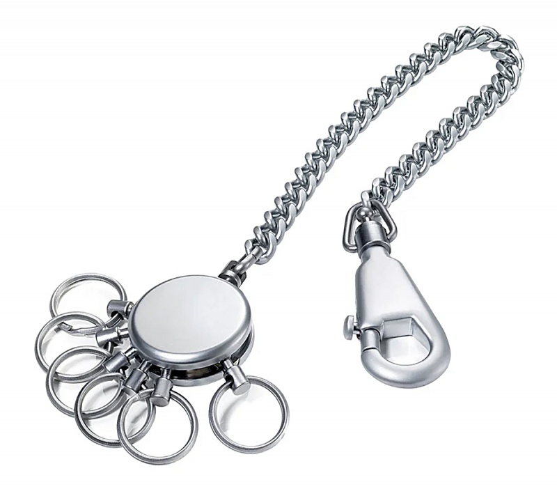 Brelok TROIKA Patent Chain, z łańcuszkiem, na 6 kluczy, matowy, Ekskluzywne, Gadżety