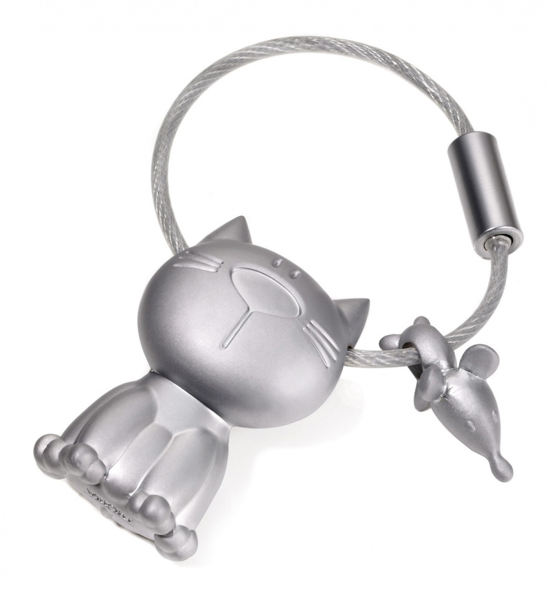 Brelok TROIKA Katz + Maus, 2 charmsy, metal, Ekskluzywne, Gadżety