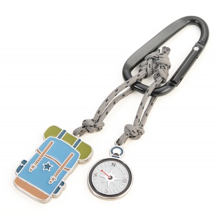 Brelok TROIKA Rucksack, karabińczyk, 2 charmsy, emaliowany metal, Ekskluzywne, Gadżety
