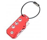 Brelok TROIKA Keytool, 11 funkcji, czerwony, Ekskluzywne, Gadżety