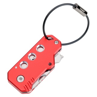 Brelok TROIKA Keytool, 11 funkcji, czerwony, Ekskluzywne, Gadżety