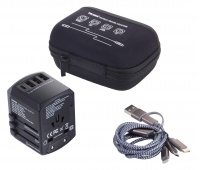 Travel adapter TROIKA World Travel, black