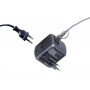 Adapter podr&oacute;żny TROIKA World Travel, czarny, Przedłużacze, listwy, zasilacze, UPSy, Urządzenia i maszyny biurowe