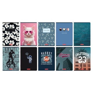 ZESZYT HER MIX 2 A5 60K.KRATKA /10/, Zeszyty, Zeszyty i bloki