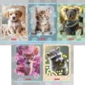 ZESZYT HER ANIMALS A5 16K.KRATKA /20/, Zeszyty, Zeszyty i bloki