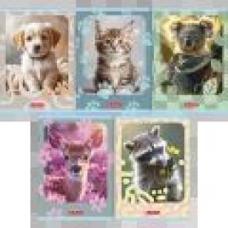 ZESZYT HER ANIMALS A5 16K.KRATKA /20/, Zeszyty, Zeszyty i bloki