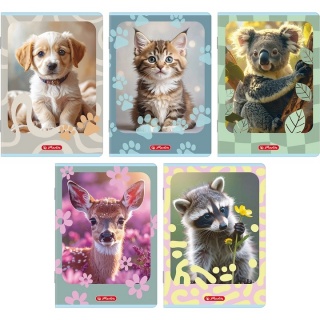 ZESZYT HER ANIMALS A5 32K.KRATKA /10/, Zeszyty, Zeszyty i bloki