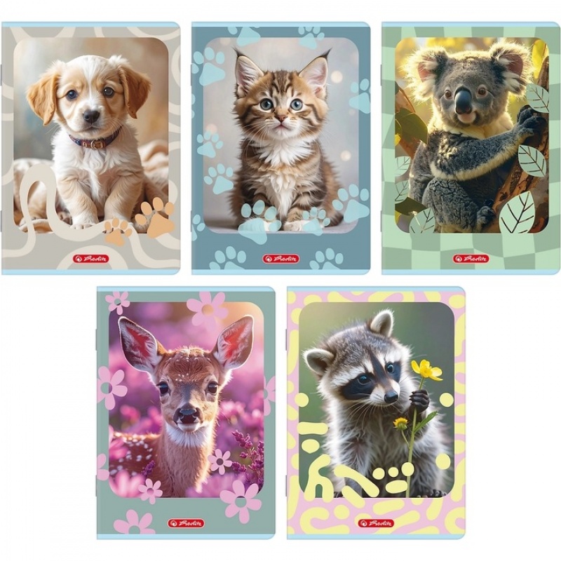 ZESZYT HER ANIMALS A5 32K.KRATKA /10/, Zeszyty, Zeszyty i bloki