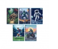 ZESZYT HER PREMIUM PIXEL FUN A5 16K.KRATKA /5/, Zeszyty, Zeszyty i bloki