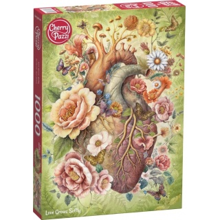 PUZZLE 1000 CHERRYPAZZI LOVE GROWS SOFTLY 31452, 1000 element&oacute;w, Puzzle