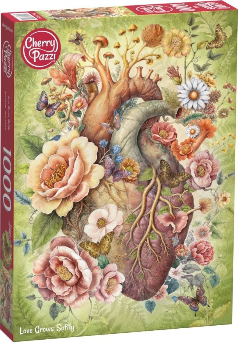 PUZZLE 1000 CHERRYPAZZI LOVE GROWS SOFTLY 31452, 1000 element&oacute;w, Puzzle