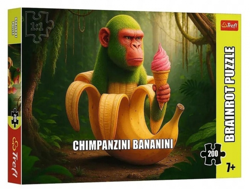 Puzzle 200 - BrainRots Chimpanzini Bananini, 200 element&oacute;w, Puzzle
