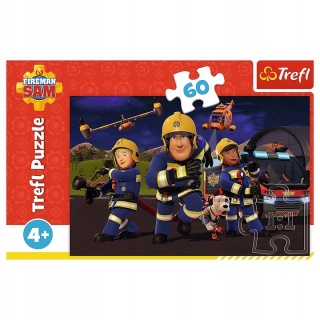 Puzzle - "60" - Bohater w mundurze / Fireman Sa..., 60 element&oacute;w, Puzzle