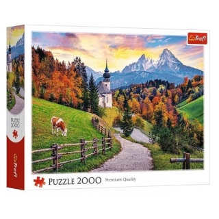 Puzzle - "2000" - Bawarskie Alpy jesienią_FSC M..., 2000 element&oacute;w, Puzzle