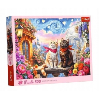 Puzzle 500 el. Zakochane mruczki, 500 element&oacute;w, Puzzle