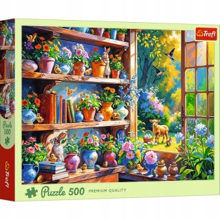 Puzzle 500 - Wiosenny poranek w oranżerii, 500 element&oacute;w, Puzzle