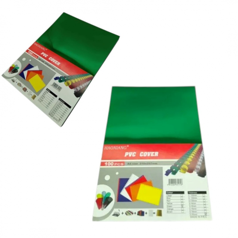 OKŁADKA DO BINDOWANIA PRZ&Oacute;D A4 200mic ZIELONA, Akcesoria do laminacji i bindowania, Prezentacja