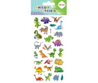 Naklejki 3D PUFFY FUNNY DINO 10x22cm.H.COLOR