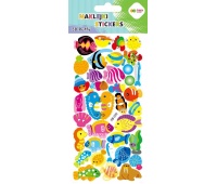 Naklejki 3D PUFFY OCEAN FISHES 10x22cm.H.COLOR