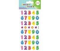 Naklejki 3D PUFFY HAPPY NUMBERS 10x22cm.H.COLOR