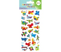 Naklejki 3D PUFFY FUNNY AIRCRAFT 10x22cm.H.COLOR