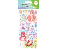 Naklejki 3D PUFFY PINK DOLLS 10x22cm.H.COLOR