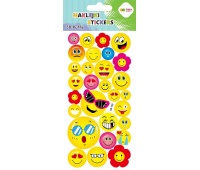 Naklejki 3D PUFFY Funny Emoticon 10x22cm.H.COLOR