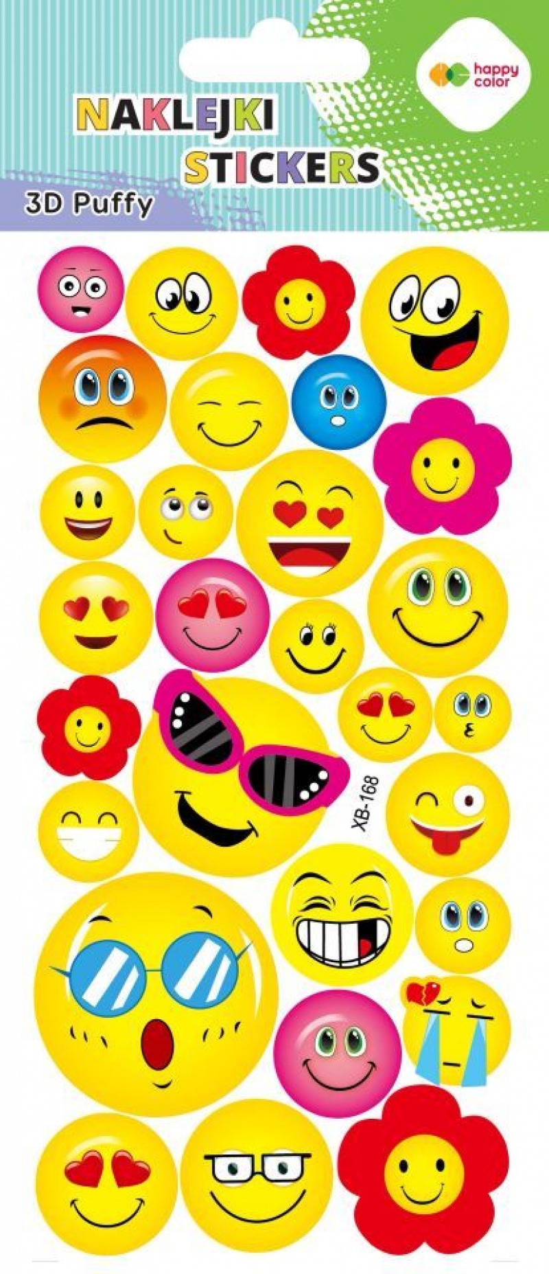 Naklejki 3D PUFFY Funny Emoticon 10x22cm.H.COLOR, Naklejki, Art. kreatywne