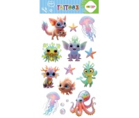Tatuaże zmywalne AQUA CUTIES 10x20cm.H.COLOR, Naklejki, Art. kreatywne