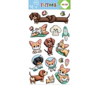 Tatuaże zmywalne CORGI TEAM 10x20cm.H.COLOR, Naklejki, Art. kreatywne