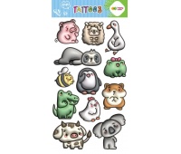 Tatuaże zmywalne BUBBLE ANIMALS 10x20cm.H.COLOR