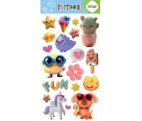 Tatuaże zmywalne SUMMER FUN 10x20cm.H.COLOR, Naklejki, Art. kreatywne