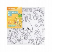 Zestaw 13el.podobrazie 25x25 farby 9kol.2 pędzle