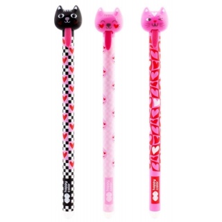 DŁUGOPIS WYMAZYWALNY LOVE CATS 0.5 NIEBIESKI H.COL, Długopisy, Art. do pisania i korygowania