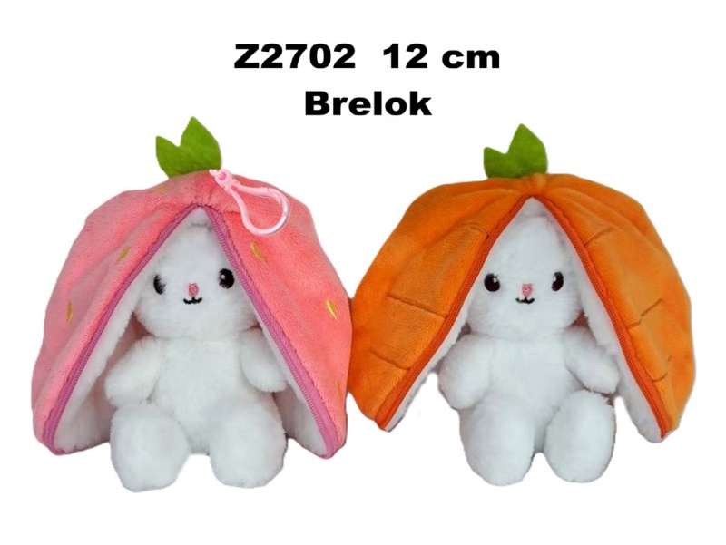ZAJĄC BRELOK 12CM Z2702, Maskotki, Zabawki